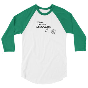 *Courage* Design, Unisex 3/4 sleeve raglan shirt
