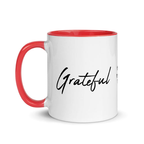 Mug *Grateful* Custom Design with Color Inside
