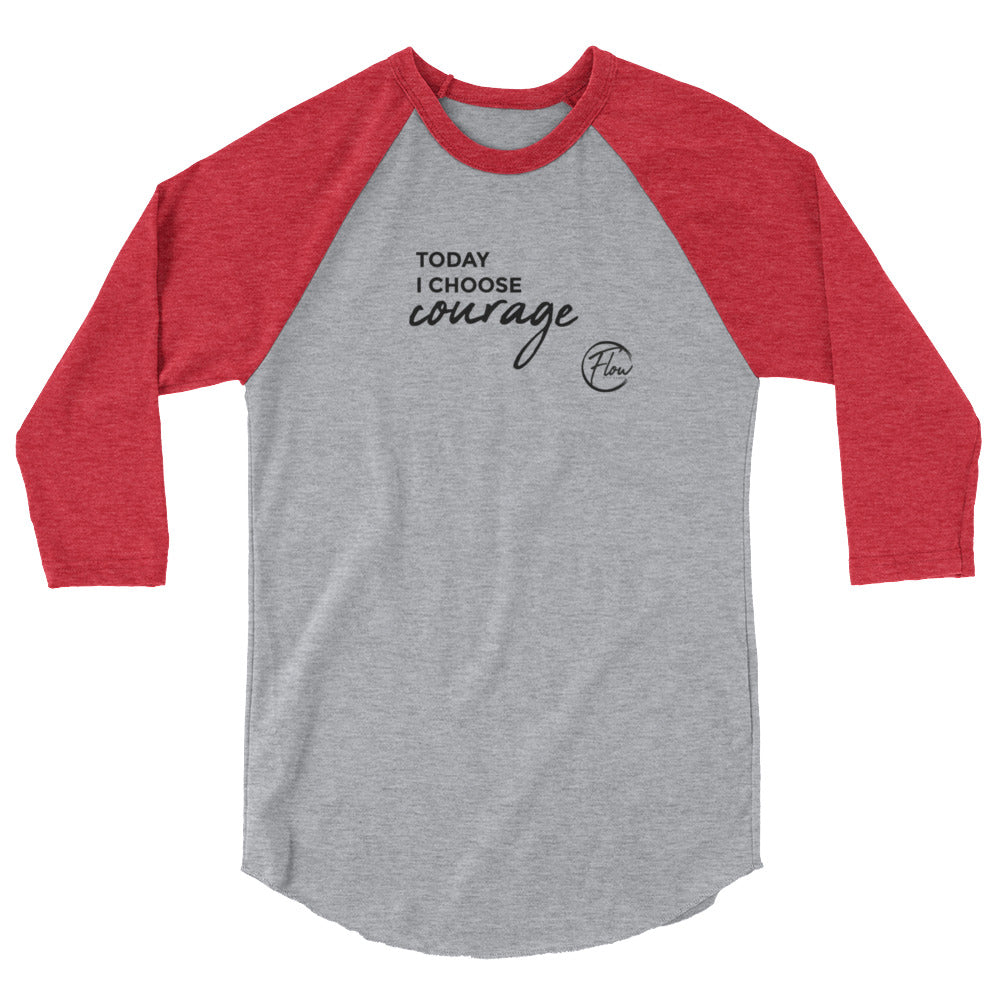 *Courage* Design, Unisex 3/4 sleeve raglan shirt