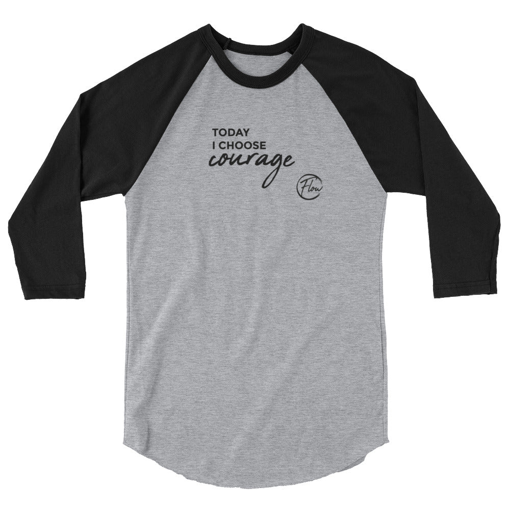 *Courage* Design, Unisex 3/4 sleeve raglan shirt