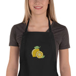 Apron *Living Life With Zest* Lemons Custom Embroidered Design