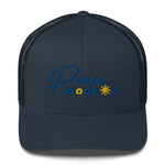 Hat,  *Peace Mode On* Embroidered Unisex Trucker Cap