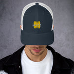 Hat,  *FlowMotion* Embroidered Design Adult Size Trucker Cap