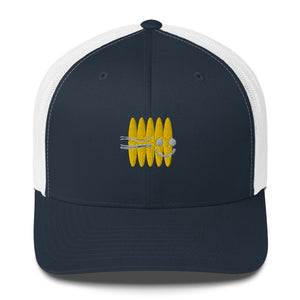 Hat,  *FlowMotion* Embroidered Design Adult Size Trucker Cap