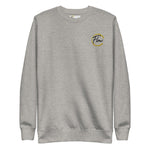 *Flow* Embroidered Design Fleece Pullover Sweatshirt, Unisex Sizes S-3XL