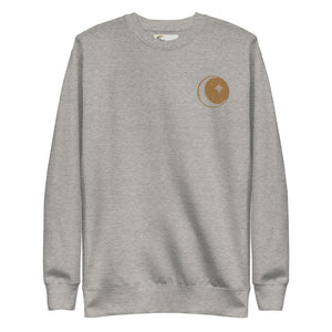 *Moon Glow* Embroidered Fleece Pullover Sweatshirt, Unisex Sizes S-3XL