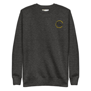 *Flow* Embroidered Design Fleece Pullover Sweatshirt, Unisex Sizes S-3XL