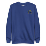 *Flow* Embroidered Design Fleece Pullover Sweatshirt, Unisex Sizes S-3XL