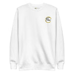 *Flow* Embroidered Design Fleece Pullover Sweatshirt, Unisex Sizes S-3XL