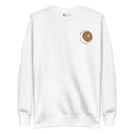 *Moon Glow* Embroidered Fleece Pullover Sweatshirt, Unisex Sizes S-3XL