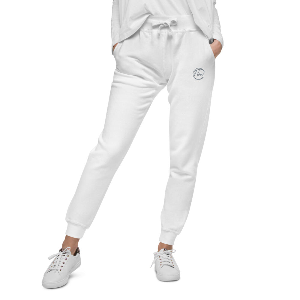 *Joggers* Loungewear, Embroidered Flow Logo Unisex Fleece Sweatpants