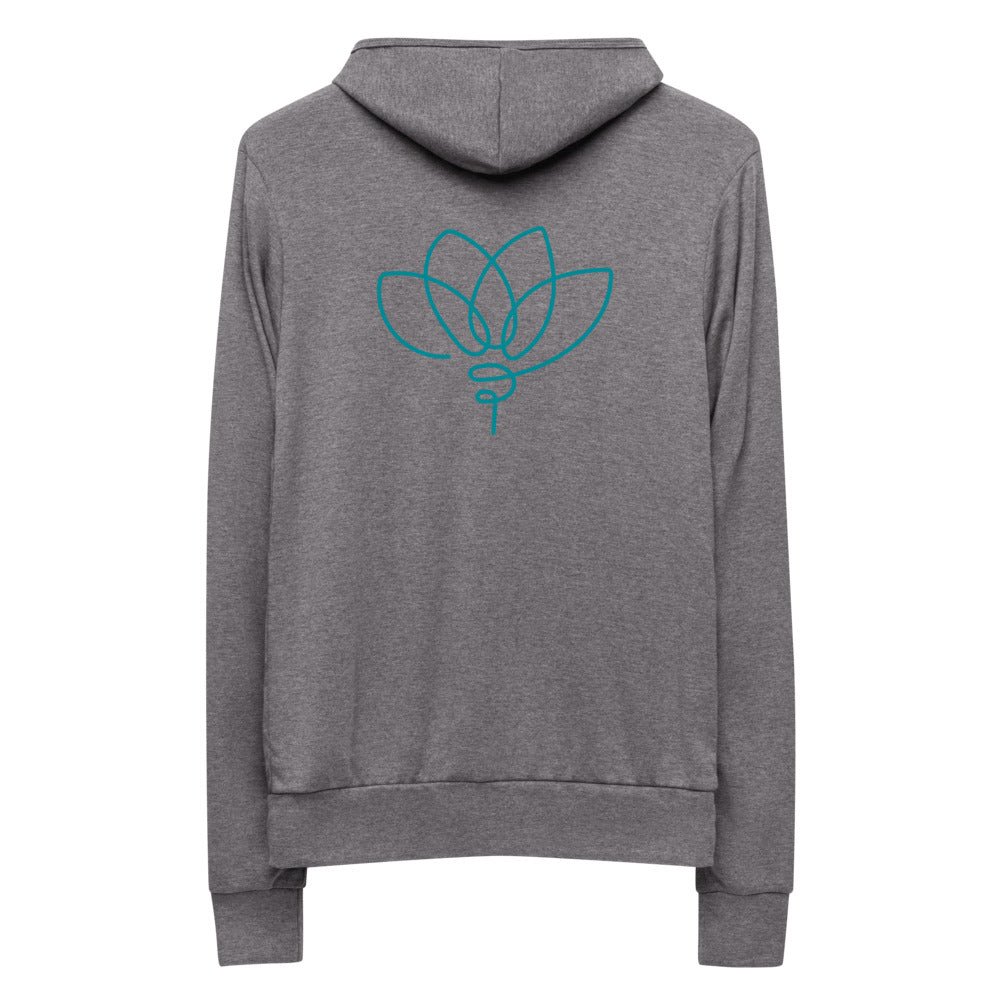 *Just Breathe* Unisex zip hoodie