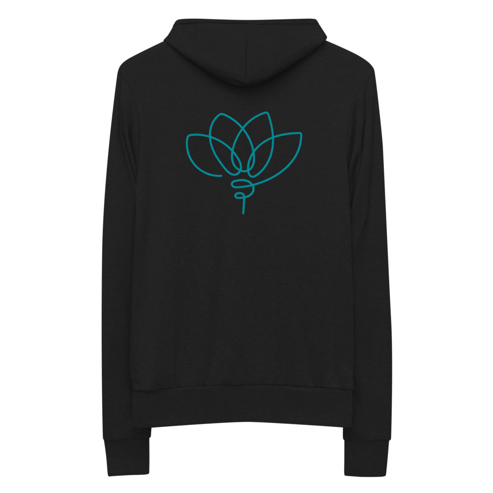 *Just Breathe* Unisex zip hoodie