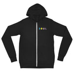*Soul* Graphic Design Unisex zip hoodie