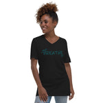 *Just Breathe* Unisex Short-Sleeve V-Neck Tee