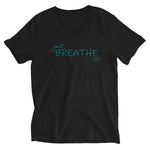*Just Breathe* Unisex Short-Sleeve V-Neck Tee