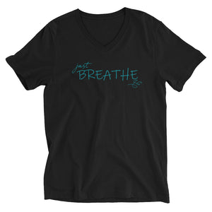 *Just Breathe* Unisex Short-Sleeve V-Neck Tee