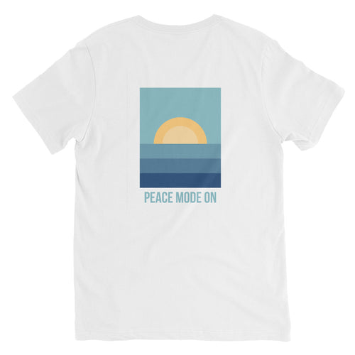 Unisex Short Sleeve V-Neck T-Shirt *Peace Mode On* Design