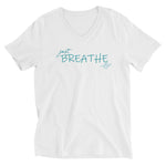 *Just Breathe* Unisex Short-Sleeve V-Neck Tee