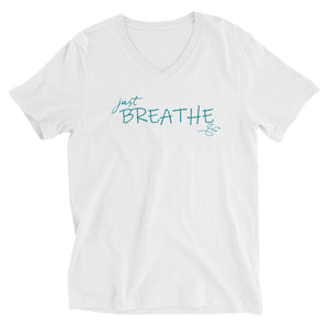 *Just Breathe* Unisex Short-Sleeve V-Neck Tee