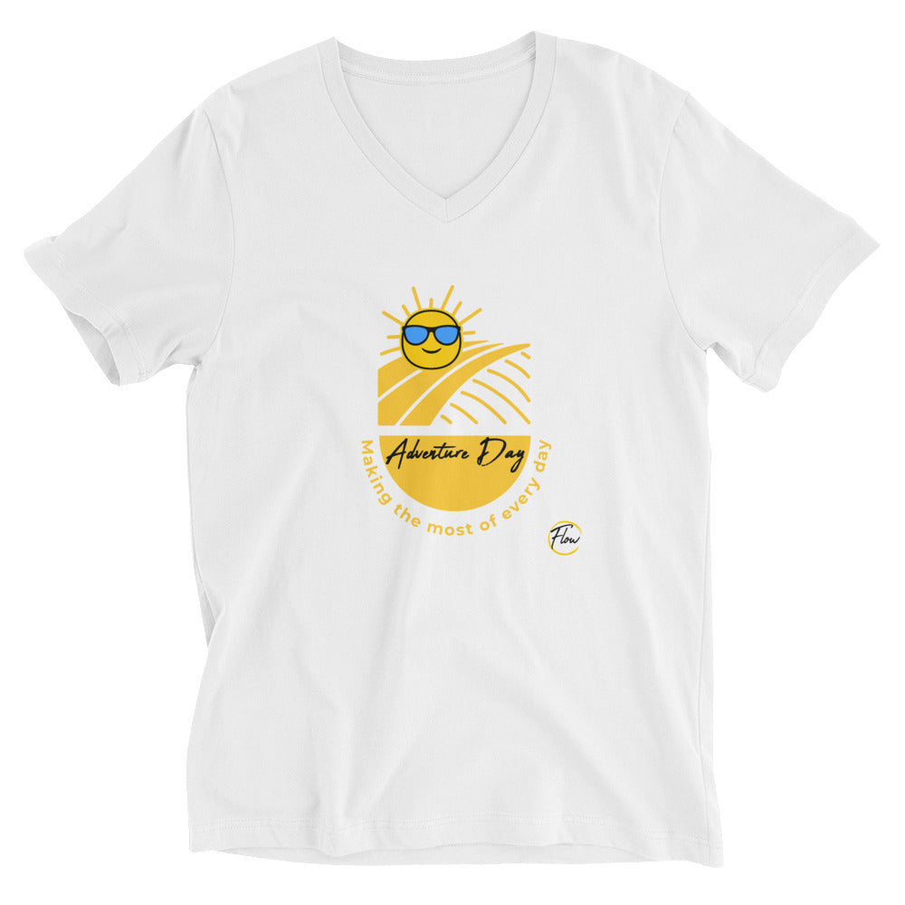 *Adventure Day* Unisex Short Sleeve V-Neck T-Shirt