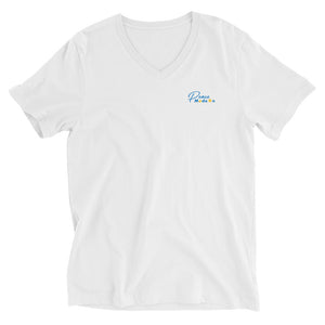 Unisex Short Sleeve V-Neck T-Shirt *Peace Mode On* Design