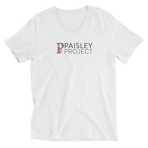 *Paisley Project Branded Collection* Short Sleeve V-Neck T-Shirt Unisex Sizes XS-2XL