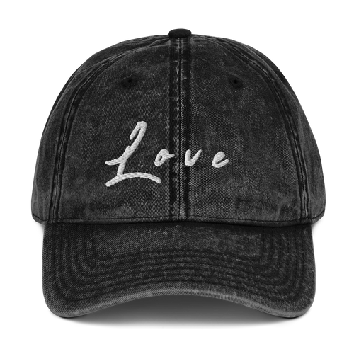 Hat, *Love* Embroidered Design Adult Size Dad Hat