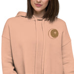 *Moon Glow* Design Embroidered Crop Hoodie, Ladies Sizes S-XL