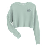 *Grateful* Symbol Embroidered Ladies Crop Sweatshirt