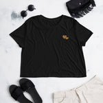 *Heart of Gold* Embroidered Crop Short-Sleeve Tee