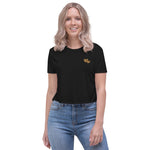 *Heart of Gold* Embroidered Crop Short-Sleeve Tee