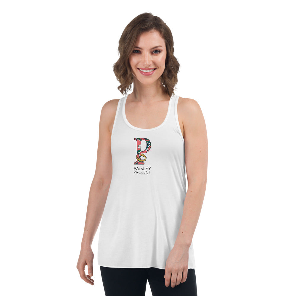 *Paisley Project Branded Collection* Flowy Racerback Tank Ladies Sizes XS-2XL