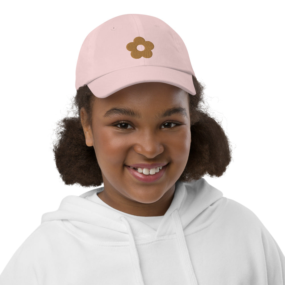 Hat, Youth Cap *Golden Flower* Embroidered Design