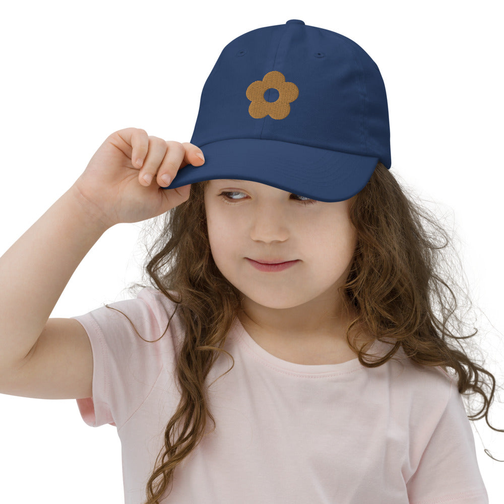 Hat, Youth Cap *Golden Flower* Embroidered Design