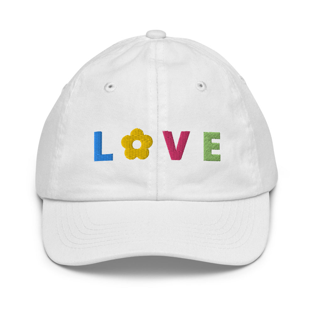 Hat, *Love* Embroidered Design Youth Size Cap