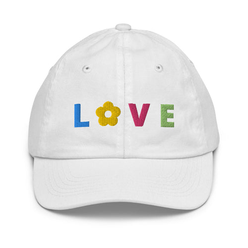 Hat, Youth Size Cap *Love* Embroidered Design