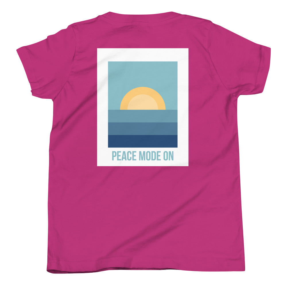 Youth Short Sleeve T-Shirt *Peace Mode On* Graphic Design